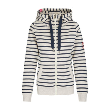 Salzhaut - CAMILLA Jacke Ringel Damen normale Passform - Eingriffstaschen - Hoodie - Reduziert - 3 - #farbe_ecru-navy