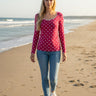 salzhaut - CATLINE Damen Tailliert - adenauer & co - Anker - Basic - 1 - #farbe_Pink-White