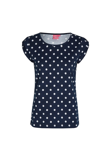 Salzhaut - CORNELL Damen normale Passform - All-over-Print - Damen - Punkte - 4 - #farbe_navy-white