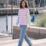 salzhaut - DAMELN Damen Sweatshirt Oversized - adenauer & co - Anker - Basic - 1 - #farbe_Multicolour Streifen