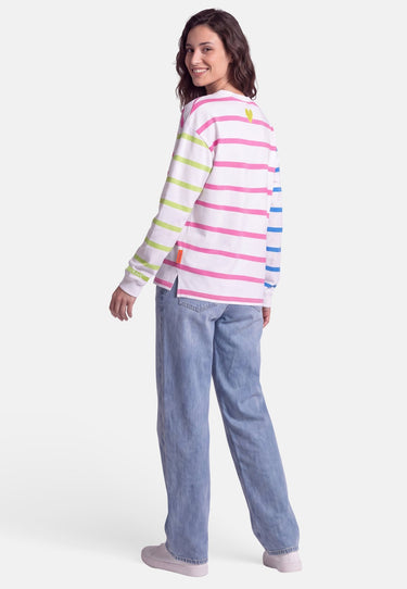salzhaut - DAMELN Damen Sweatshirt Oversized - adenauer & co - Anker - Basic - 4 - #farbe_Multicolour Streifen