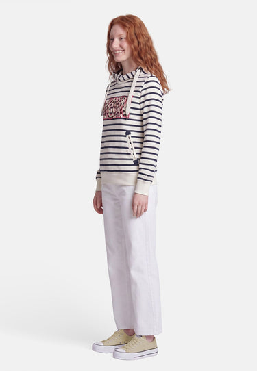 salzhaut - Damen Hoodie SÜNN RINGEL - MOIN Leo Tailliert - adenauer & co - Anker - Basic - 4 - #farbe_Navy-Offwhite-Pink
