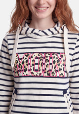 salzhaut - Damen Hoodie SÜNN RINGEL - MOIN Leo Tailliert - adenauer & co - Anker - Basic - 6 - #farbe_Navy-Offwhite-Pink