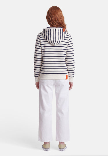 salzhaut - Damen Hoodie SÜNN RINGEL - MOIN Leo Tailliert - adenauer & co - Anker - Basic - 5 - #farbe_Navy-Offwhite-Pink