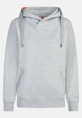 salzhaut - Damen Hoodie SÜNN Tailliert - adenauer & co - Anker - Basic - 136 - #farbe_Grey Melange