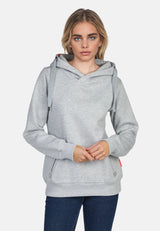 salzhaut - Damen Hoodie SÜNN Tailliert - adenauer & co - Anker - Basic - 137 - #farbe_Grey Melange