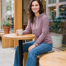 salzhaut - Damen Longsleeve Emmer Regular Fit - adenauer & co - Anker - Basic - 1 - #farbe_Chocolate-Rosé