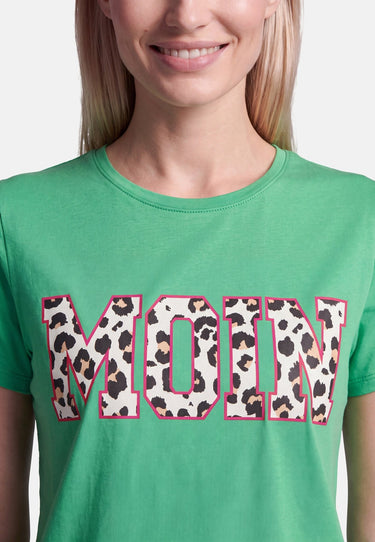 salzhaut - Damen Shirt STEENTJE - MOIN Leo Regular Fit - adenauer & co - Anker - Basic - 46 - #farbe_Apple Green-Pink