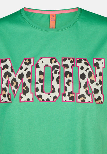 salzhaut - Damen Shirt STEENTJE - MOIN Leo Regular Fit - adenauer & co - Anker - Basic - 47 - #farbe_Apple Green-Pink