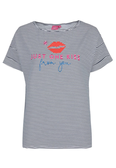 salzhaut - DEBORA Damen normale Passform - Damen - Frontprint - ringel - 1 - #farbe_navy-white