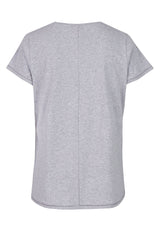Salzhaut - DEERN - CAMPER Damen normale Passform - Frontprint - Reduziert - Rundhals - 2 - #farbe_grey-melange