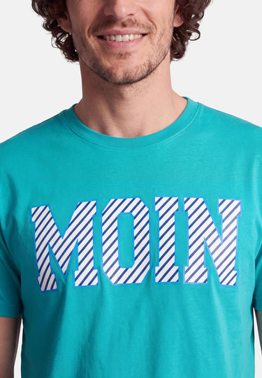 salzhaut - Diek - Moin Stripes Herren Shirt normale Passform - adenauer & co - Anker - Basic - 46 - #farbe_Lagoon-Ocean Blue