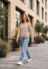 salzhaut - DINGN Damen Sweatshirt Relaxed-Fit - adenauer & co - Anker - Basic - 1 - #farbe_Oat
