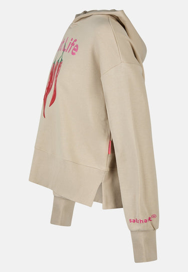 salzhaut - DÖSBADDEL Damen Hoodie Crop Fit - adenauer & co - Anker - Basic - 11 - farbe_Oat