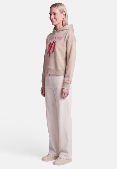 salzhaut - DÖSBADDEL Damen Hoodie Crop Fit - adenauer & co - Anker - Basic - 5 - #farbe_Oat