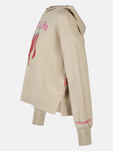 salzhaut - DÖSBADDEL Damen Hoodie Crop Fit - adenauer & co - Anker - Basic - 9 - #farbe_Oat
