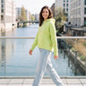 salzhaut - DRAAT Damen Hoodie Oversized - adenauer & co - Anker - Basic - 1 - #farbe_Lime