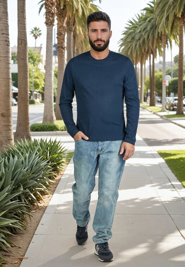 salzhaut - EBB Herren normale Passform - Hamburg - Herren - Langarmshirt - 1 - color_Navy