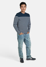 Salzhaut - EBB - RINGEL Herren normale Passform - Herren - Langarmshirt - ringel - 5 - #farbe_navy-offwhite