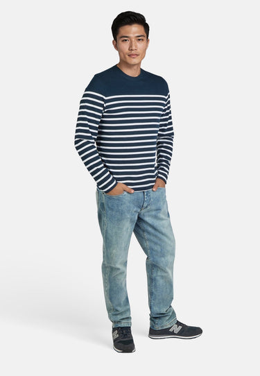 salzhaut - EBB - RINGEL Herren normale Passform - Herren - Langarmshirt - ringel - 5 - #farbe_navy-offwhite