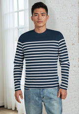 Salzhaut - EBB - RINGEL Herren normale Passform - Herren - Langarmshirt - ringel - 3 - #farbe_navy-offwhite