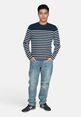 Salzhaut - EBB - RINGEL Herren normale Passform - Herren - Langarmshirt - ringel - 1 - #farbe_navy-offwhite