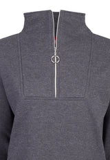 Salzhaut - EMEROTA Damen normale Passform - Damen - Half-Zip - Pullover - 12 - #farbe_anthra