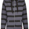 Salzhaut - EUGENIA Damen normale Passform - Damen - Hoodiejacke - Streifenmuster - 1 - #farbe_anthra