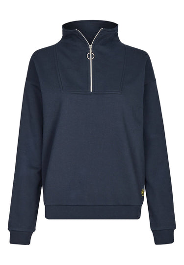 salzhaut - FINJA Damen normale Passform - Reißverschluss - Sweatshirt - Troyer - 6 - #farbe_navy