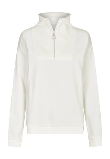 salzhaut - FINJA Damen normale Passform - Reißverschluss - Sweatshirt - Troyer - 1 - #farbe_offwhite