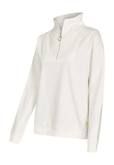 salzhaut - FINJA Damen normale Passform - Reißverschluss - Sweatshirt - Troyer - 5 - #farbe_offwhite