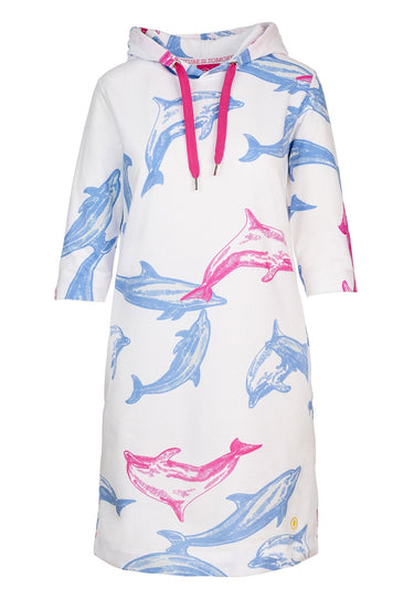 salzhaut - FRAKKA Damen normale Passform - Hoodie - Hoodiekleid - Kleid - 1 - #farbe_offwhite