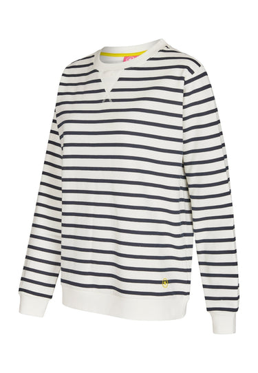 salzhaut - FRANCES Damen normale Passform - Rundhals - Sweatshirt 3 - #farbe_navy-offwhite