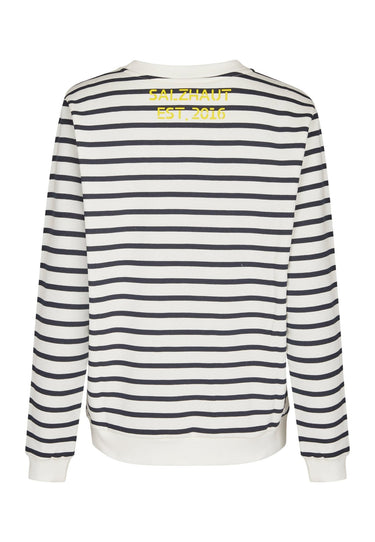 salzhaut - FRANCES Damen normale Passform - Rundhals - Sweatshirt 4 - #farbe_navy-offwhite