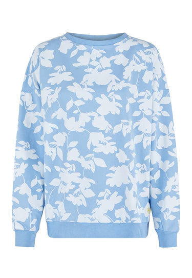 salzhaut - FRANCIS Damen Oversized - All-over-Print - Rundhals - Sweat - 1 - #farbe_ice-blue