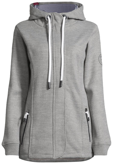 salzhaut - FRÖKEN Damen Tailliert - Fleecehoodie - Kapuze - Strickfleecejacke - 7
