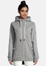 salzhaut - FRÖKEN Damen Fleecejacke Tailliert - adenauer & co - Anker - Basic - 7 - #farbe_Grey Melange