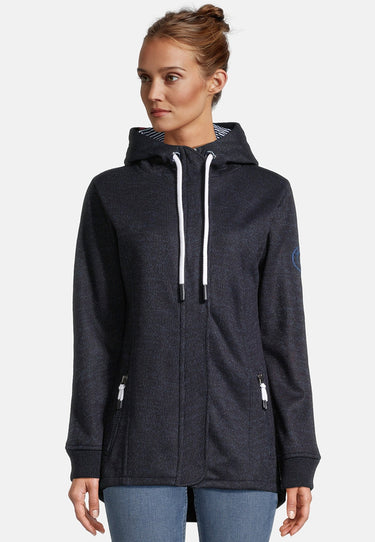 salzhaut - FRÖKEN Damen Tailliert - Fleecehoodie - Kapuze - Strickfleecejacke - 1