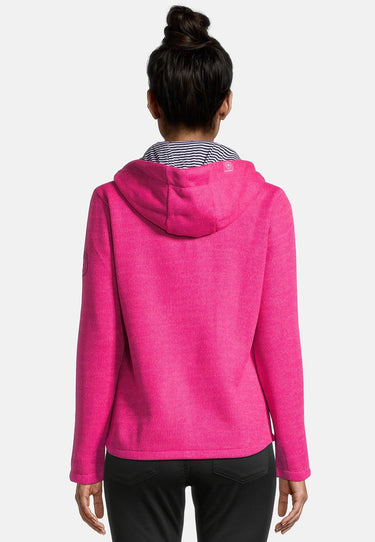salzhaut - FRUNSA Damen Regular Fit - Fleecehoodie - Strickfleecejacke - Sweat - 4 - #farbe_pink