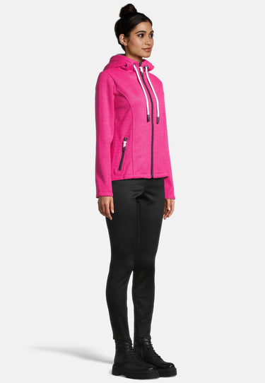 salzhaut - FRUNSA Damen Regular Fit - Fleecehoodie - Strickfleecejacke - Sweat - 5 - #farbe_pink