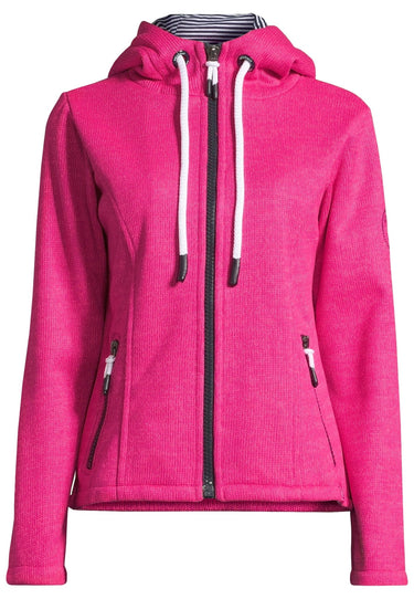 salzhaut - FRUNSA Damen Regular Fit - Fleecehoodie - Strickfleecejacke - Sweat - 2 - #farbe_pink