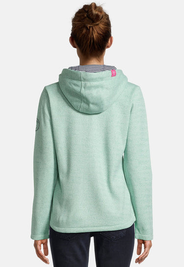 salzhaut - FRUNSA Damen Regular Fit - Fleecehoodie - Strickfleecejacke - Sweat - 9 - #farbe_salbei