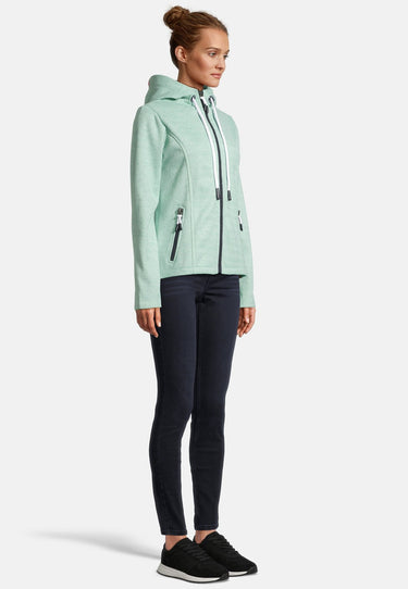 salzhaut - FRUNSA Damen Regular Fit - Fleecehoodie - Strickfleecejacke - Sweat - 10 - #farbe_salbei