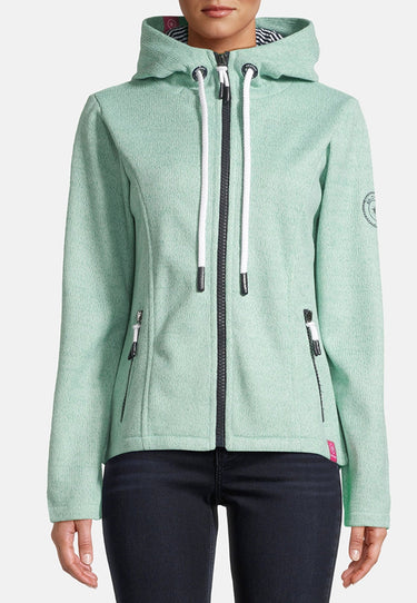 salzhaut - FRUNSA Damen Regular Fit - Fleecehoodie - Strickfleecejacke - Sweat - 8 - #farbe_salbei