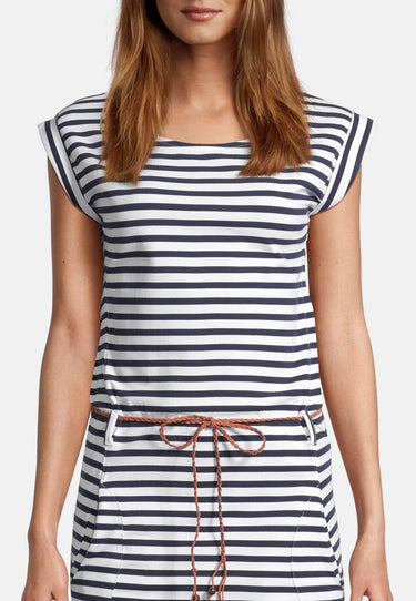 salzhaut - GALA Damen Tailliert - Kleid - Ringelkleid - Sommerkleid - 13 - #farbe_navy