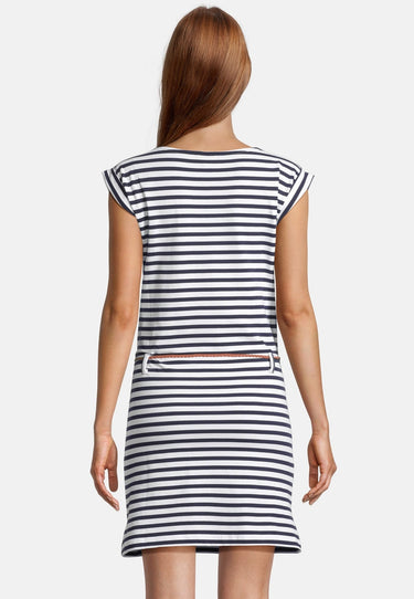 salzhaut - GALA Damen Tailliert - Kleid - Ringelkleid - Sommerkleid - 14 - #farbe_navy