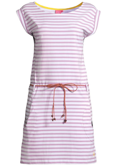 salzhaut - GALA Damen Tailliert - Kleid - Ringelkleid - Sommerkleid - 2 - #farbe_flieder