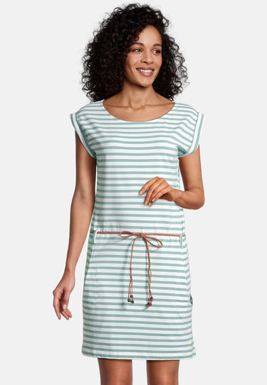 salzhaut - GALA Damen Tailliert - Kleid - Ringelkleid - Sommerkleid - 6 - #farbe_salbei