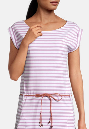 salzhaut - GALA Damen Tailliert - Kleid - Ringelkleid - Sommerkleid - 3 - #farbe_flieder