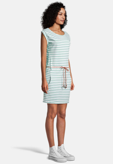 salzhaut - GALA Damen Tailliert - Kleid - Ringelkleid - Sommerkleid - 10 - #farbe_salbei